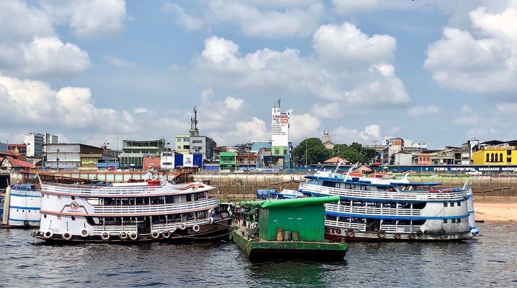 River transportation docked here in Manaus. The locals use the river as a highway and will travel hours or days from place to place. It is amazing the variety of transportation available as well as the number of boats that are waiting for customers.