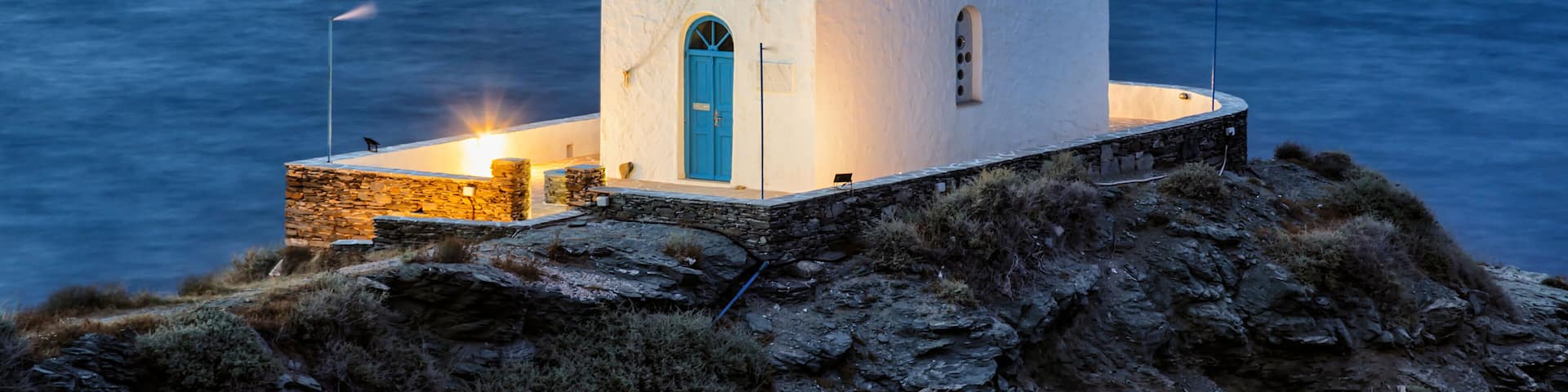 Church of the Seven Martyrs at night