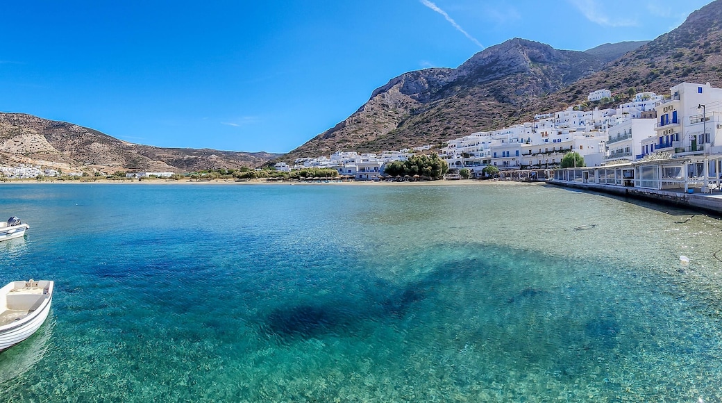 Panorama of the harbor at Faros on the Greek island of Sifnos