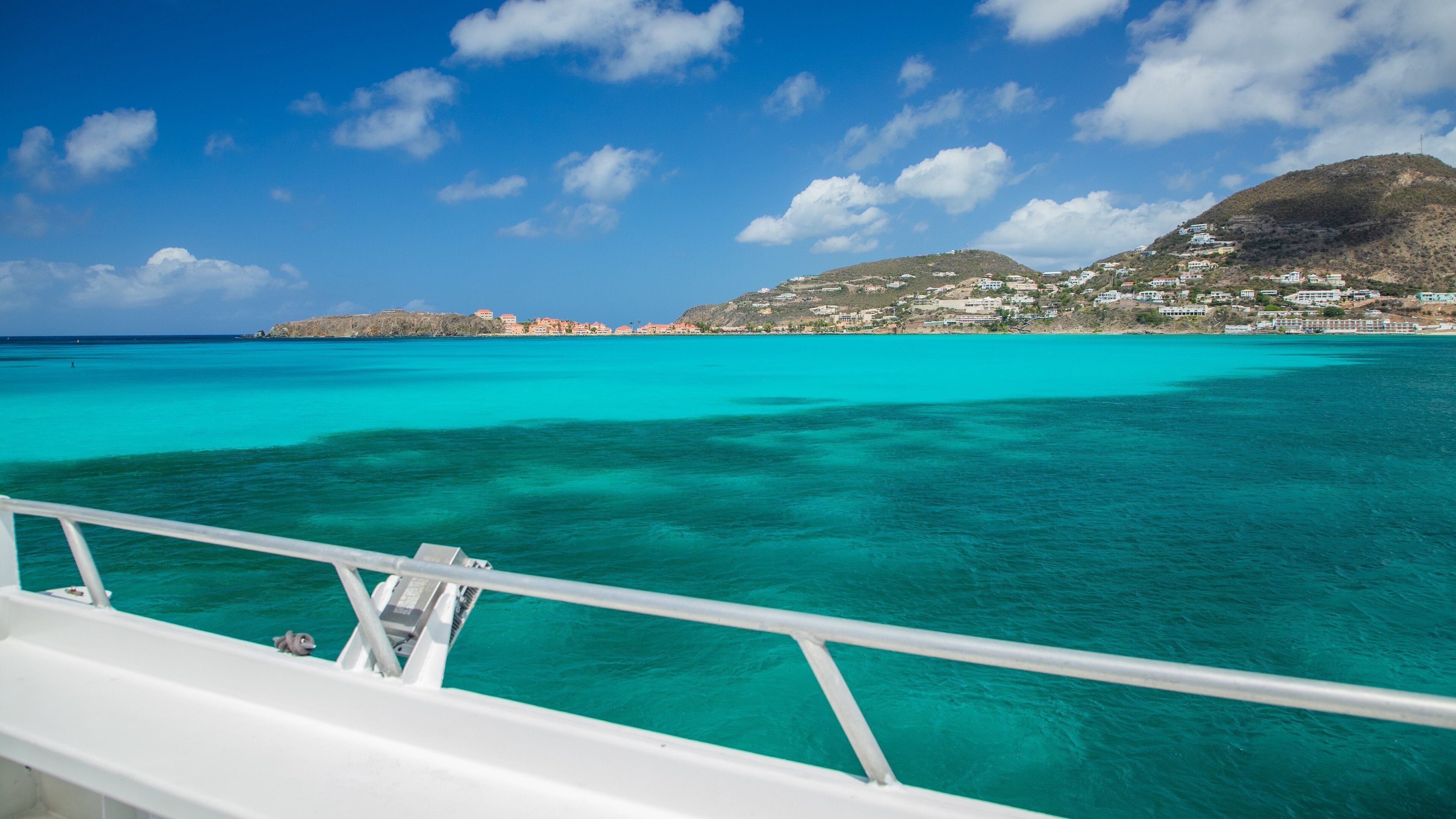 Sint Maarten showing general coastal views and tropical scenes