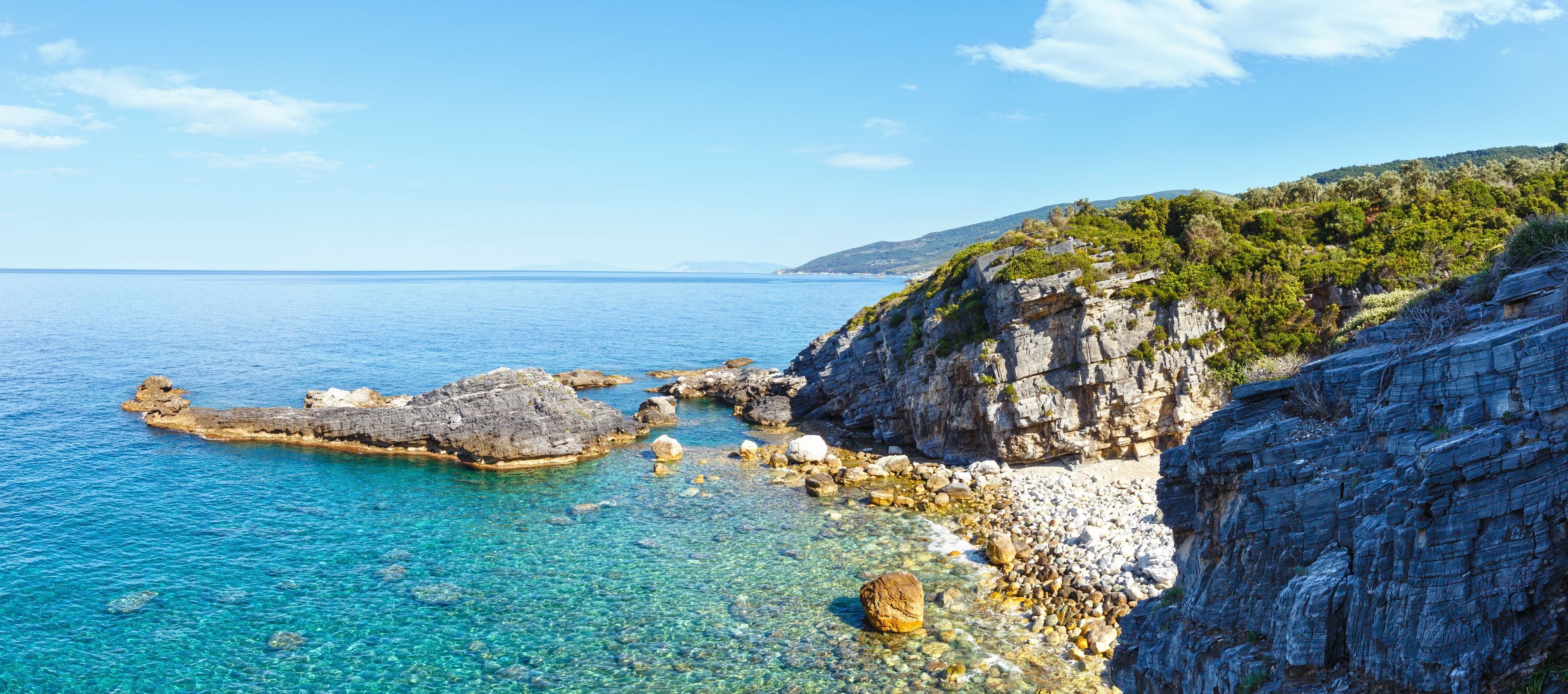 Mylopotamos beach summer view (Greece)