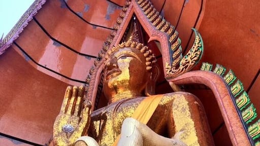 Tiger Cave Temple ,Kanjanaburi Dating from 1971, when a monk named Pasarigo used the hilltop caves for meditation, Wat Tham Sua ("Tiger Cave Temple") has the feel of a tourist attraction but its caves are now closed to the public.