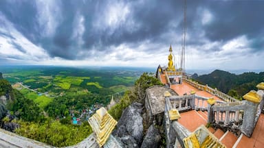 Aerial view of Wat Tham Suea or Tiger Cave Temple in Krabi, Thailand