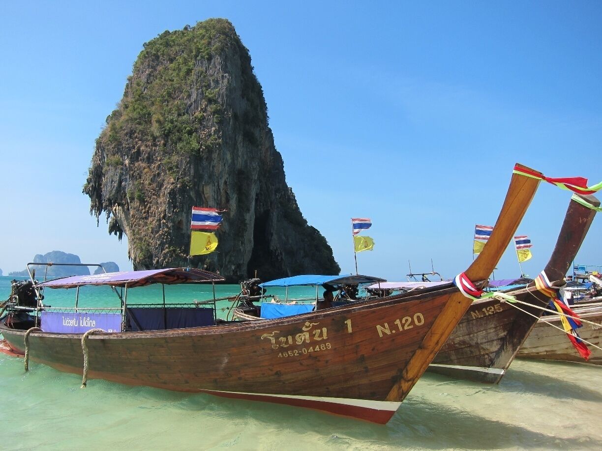 #TroveOn Long tail boats at Railay Beach.
