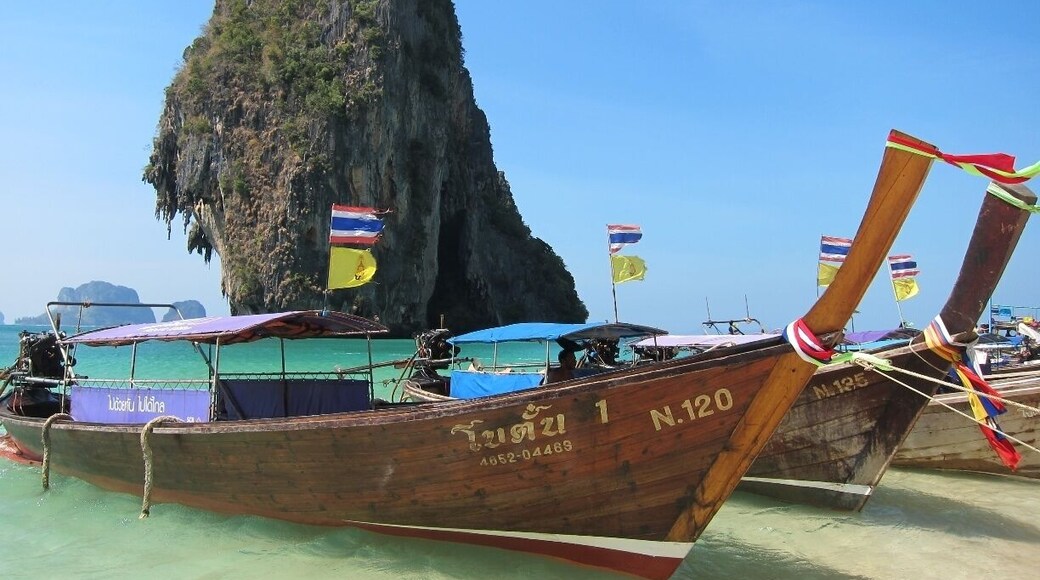 #TroveOn Long tail boats at Railay Beach.