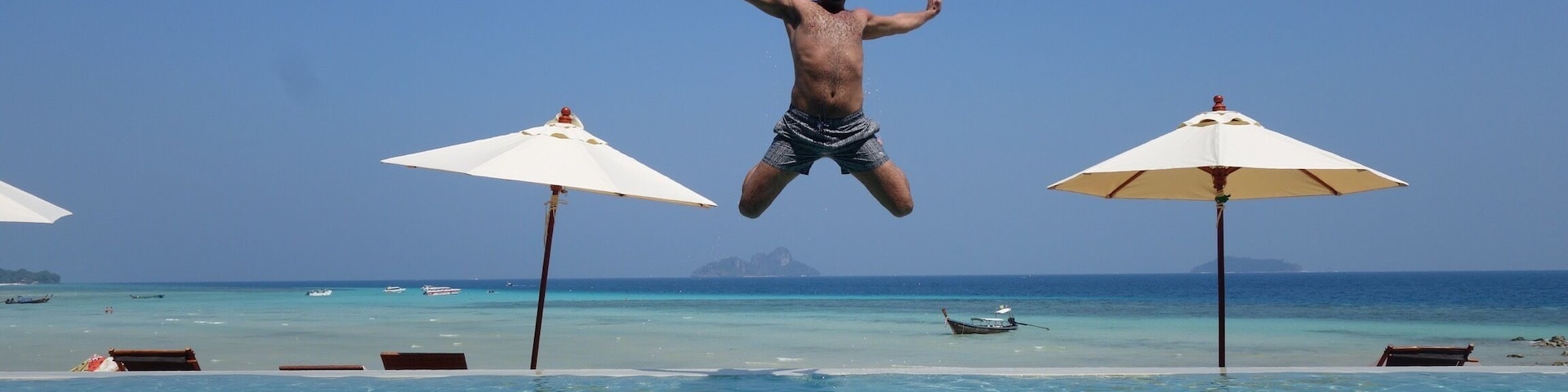 Hanging out at the infinity pool! Great hotel with private beach, perfect place to chill from the madness that is Phi Phi