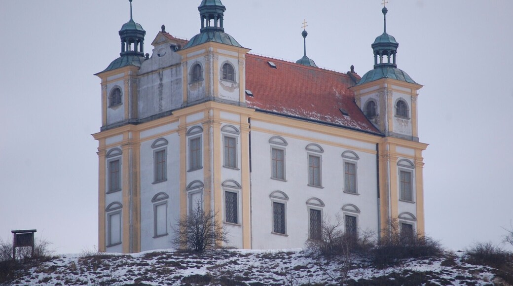 Chapel of St. Florian was constructed in 1695 and overlooks the town of Moravský Krumlov near Brno. After a destructive fire in 1690, the people of the town dedicated it to St. Florian, who is the protector against fire (presumably to stop it happening again).
#architecture