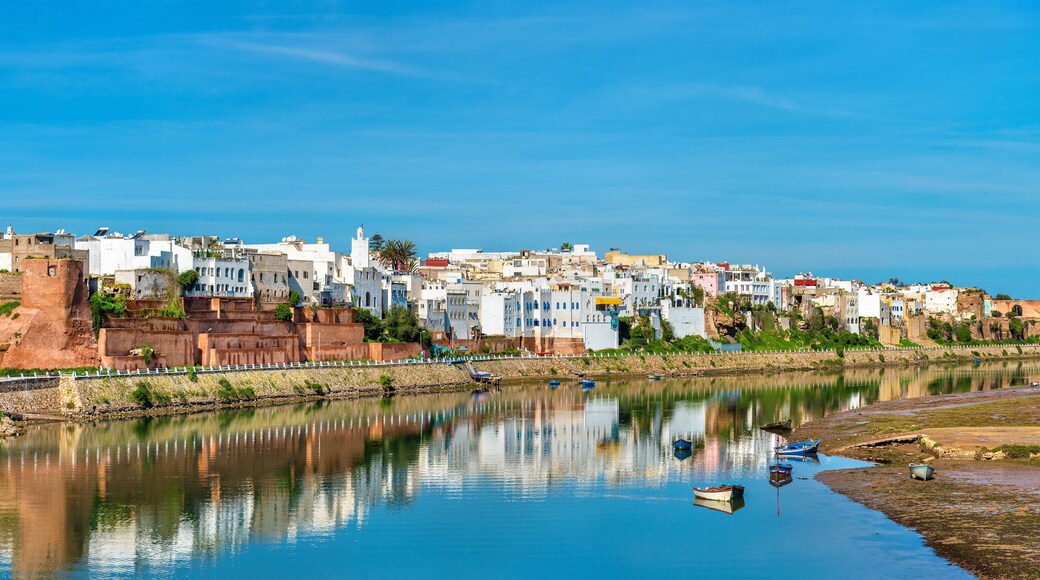 Panorama of Azemmour on the bank of Oum Er-Rbia River in Morocco