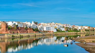 Panorama of Azemmour on the bank of Oum Er-Rbia River in Morocco
