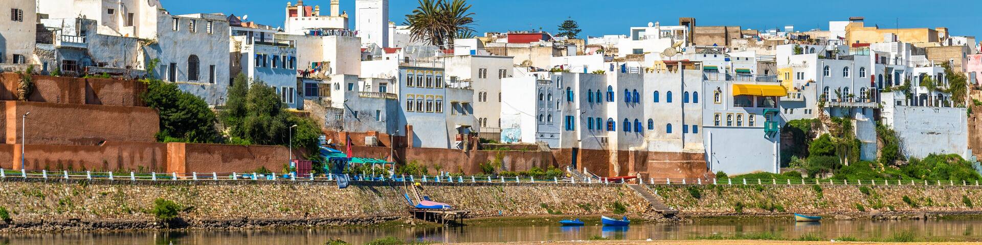 Fishing boat on the bank of a river in Azemmour, Morocco