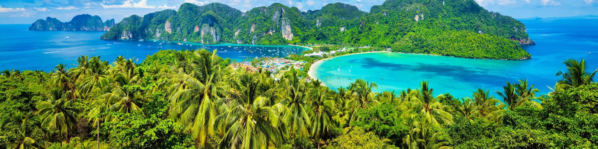 Panorama of tropical islands