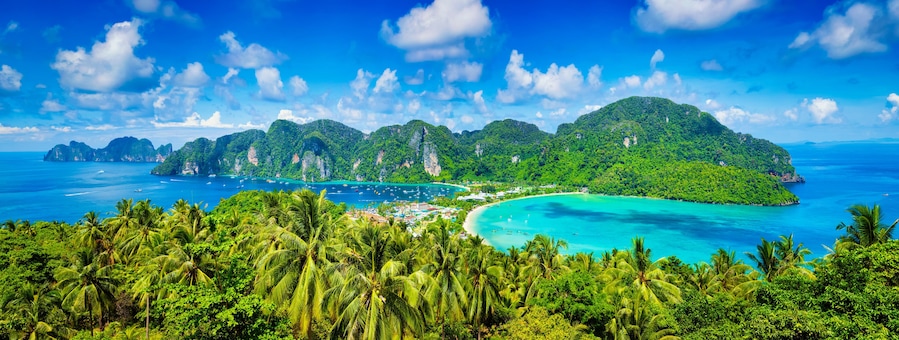 Panorama of tropical islands