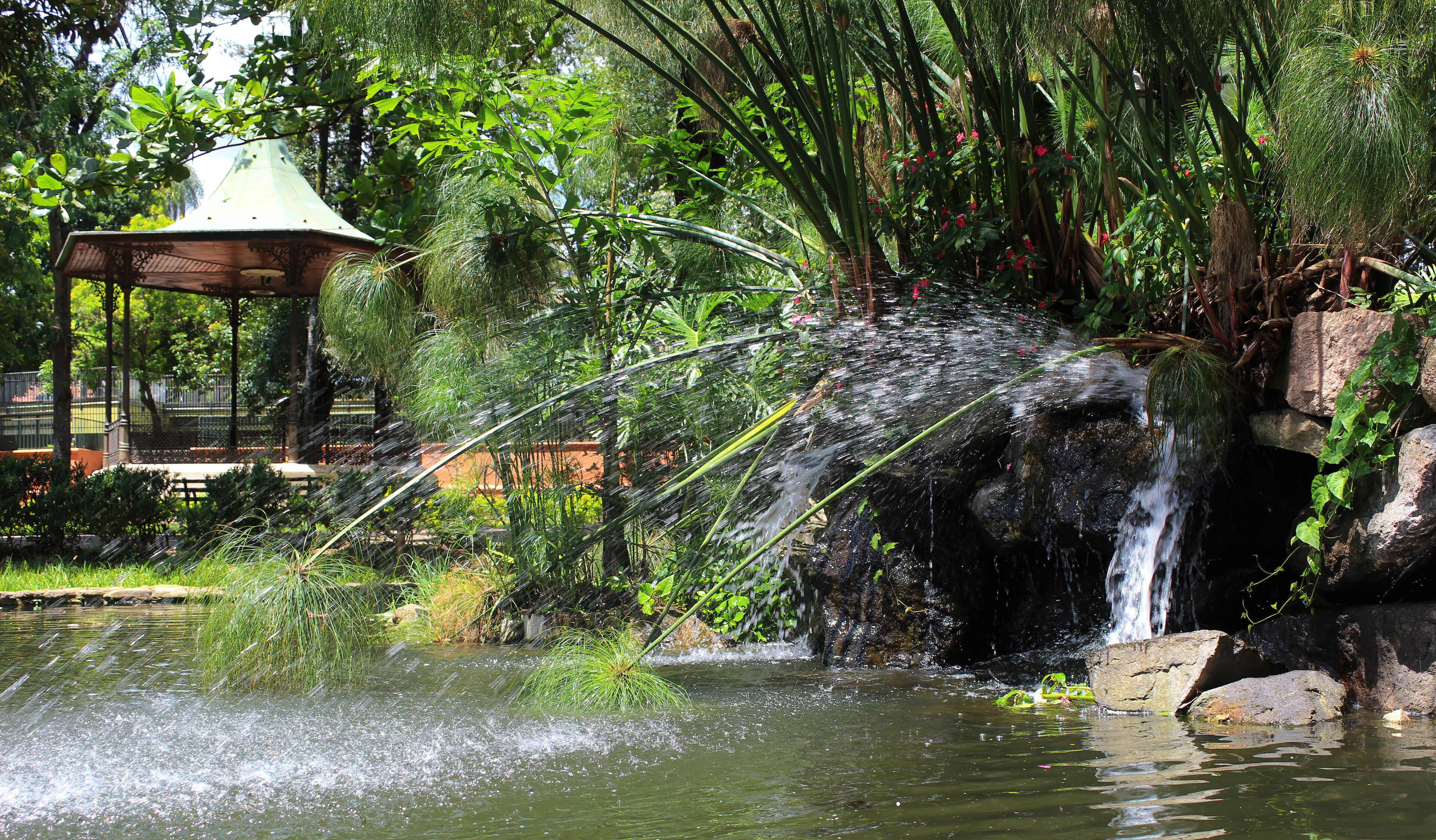 Lake in a square in the city of Amparo São Paulo, Brazil