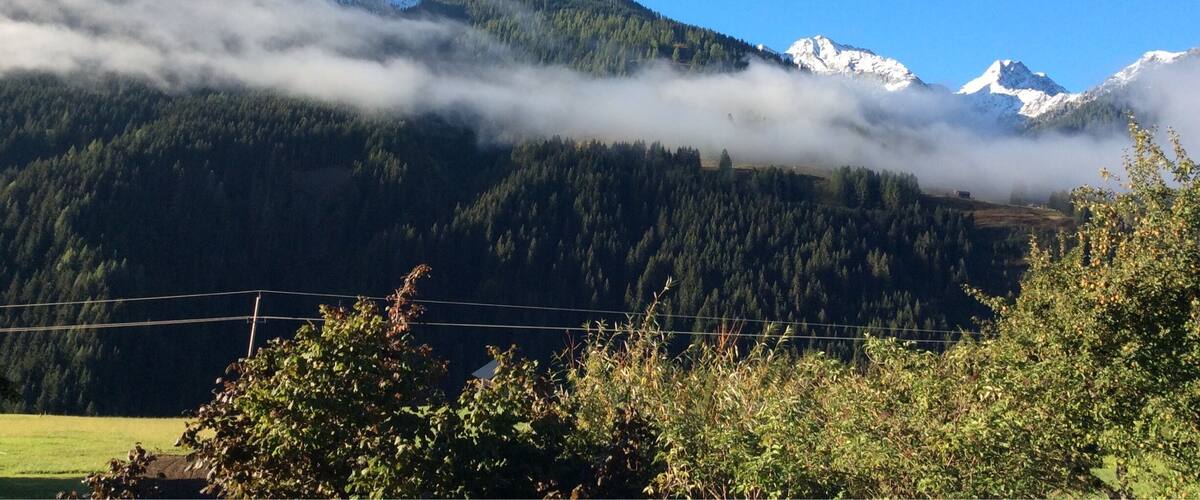 Nice weather in The Lesachtal Valley with fresh snow in october