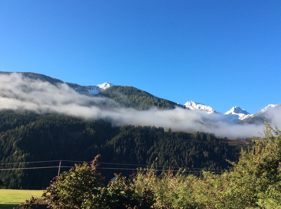 Nice weather in The Lesachtal Valley with fresh snow in october