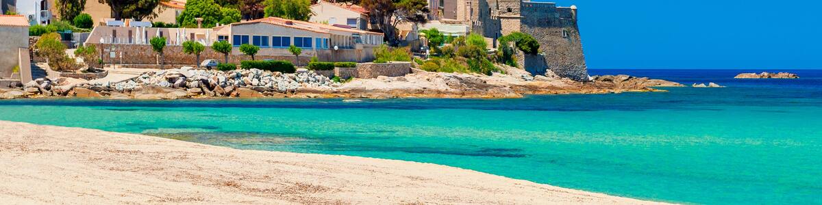 Beach and Coastline of Algajola, Corsica, France