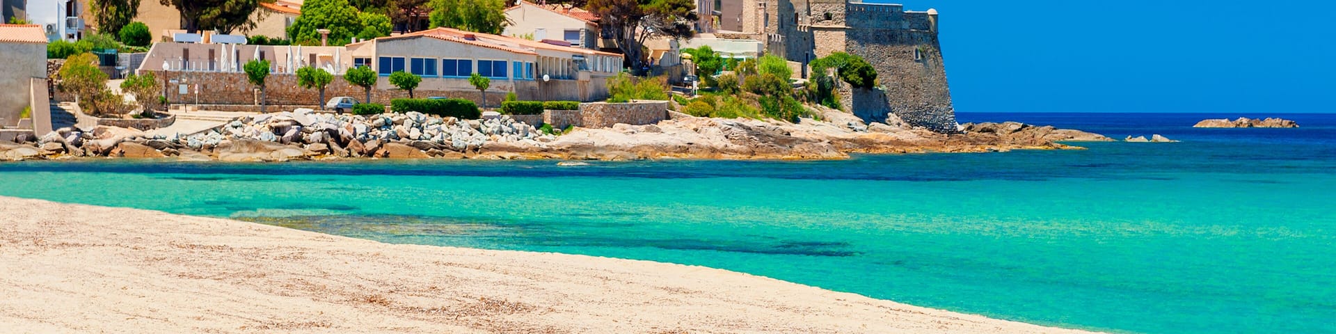 Beach and Coastline of Algajola, Corsica, France