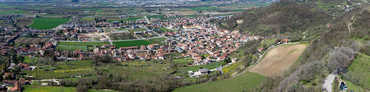 Panoramic view of Montecchio Maggiore seen from the Romeo's Tower