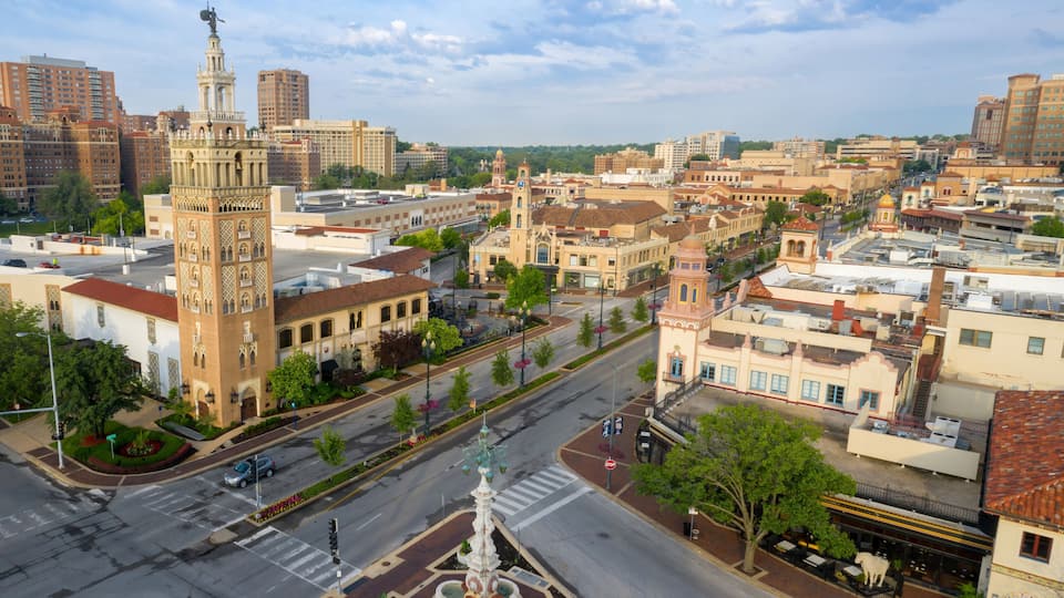 Country Club Plaza in Kansas City, Missouri, United States Of America.
