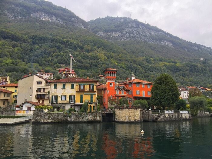 Great views from the slow boat on lake Como, Italy. 
Read more on: http://www.travelwithallsenses.com