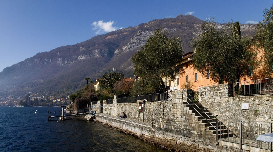 Lakefront and historic buildings of the famous town.