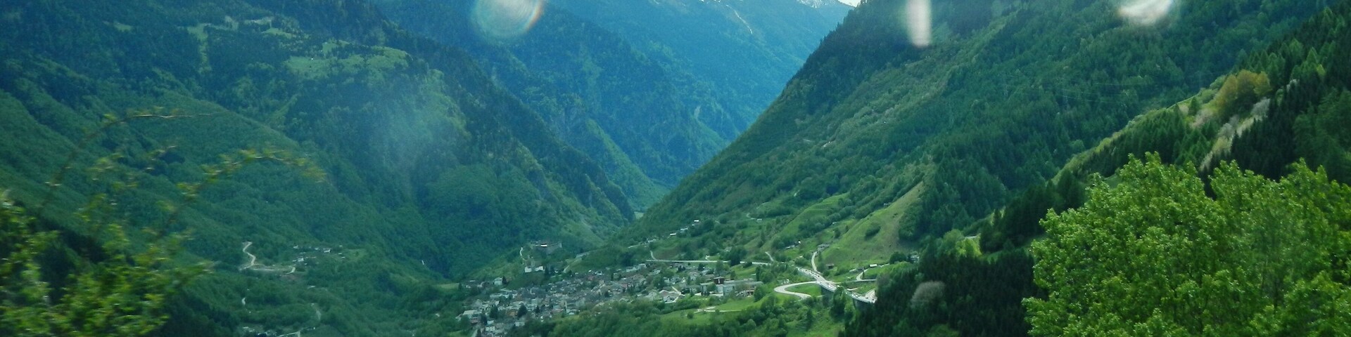 View from A13 San Bernadino direction south to Mesocco