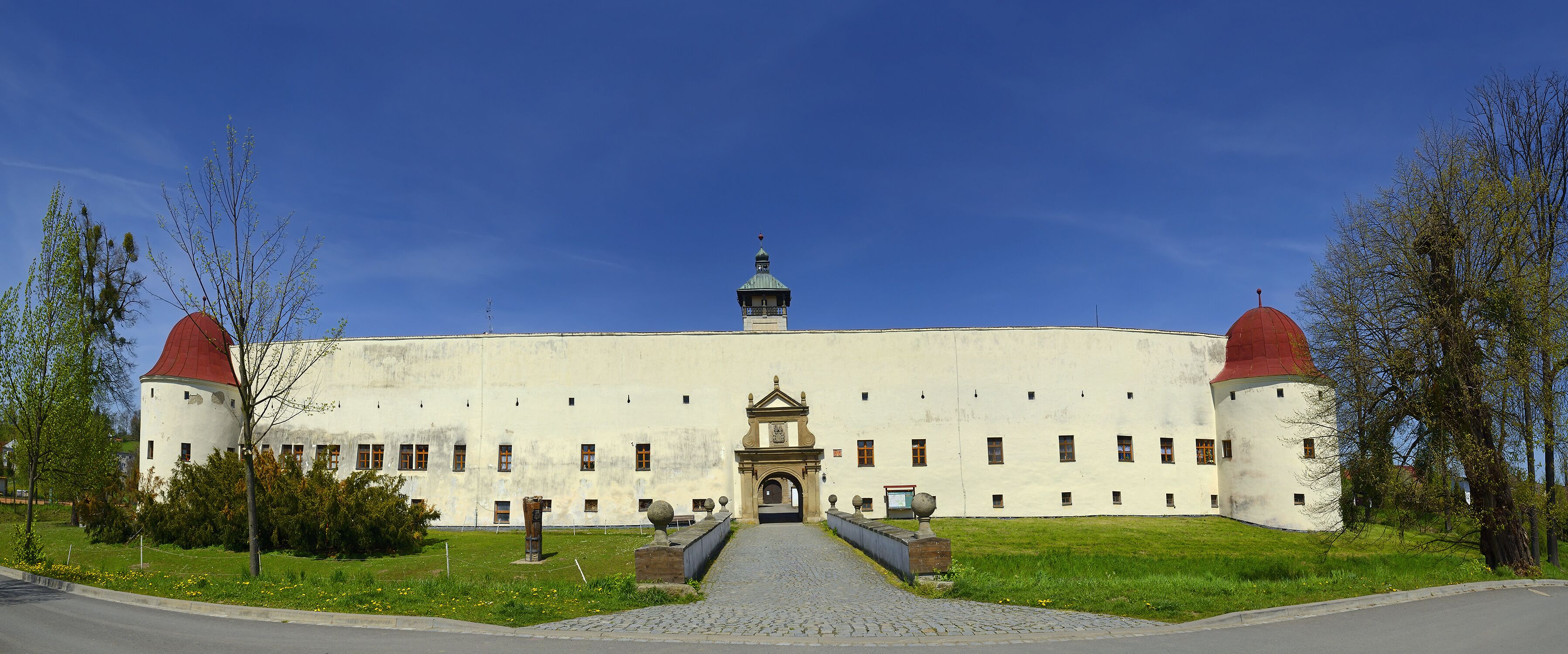 Drevohostice Castle - a Renaissance chateau in the foothills of the Hostyn Hills. Drevohostice is a market town in Prerov District in the Olomouc Region of the Czech Republic.