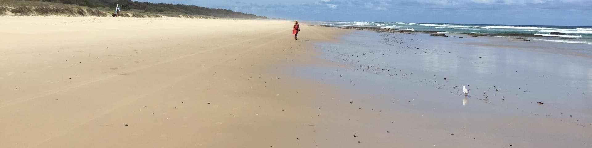Walking towards flat rock