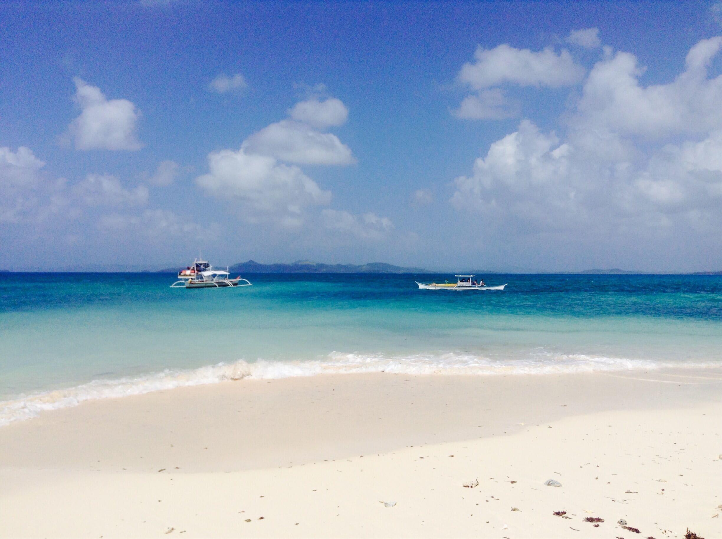 The view from Naked Island in Siargao. I love the beach here! 