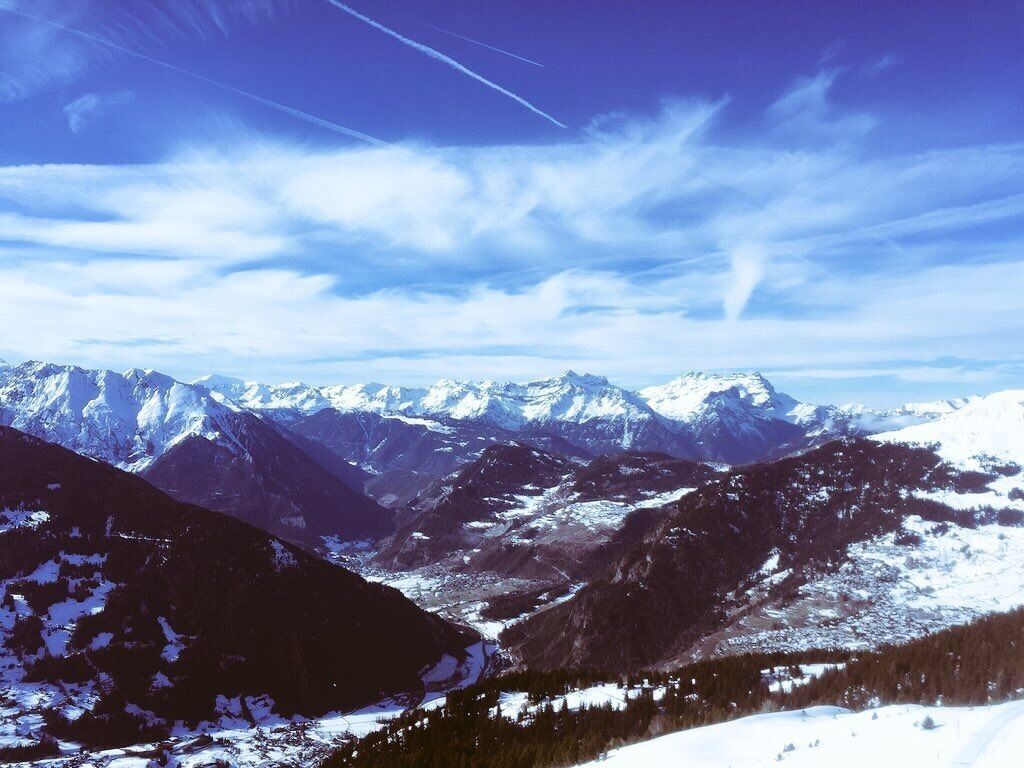 Beautiful views from the trail above Verbier. You can travel as a skiier up the cable car or as a pedestrian. 

The route isn't steep and you can get lunch at the end :) 