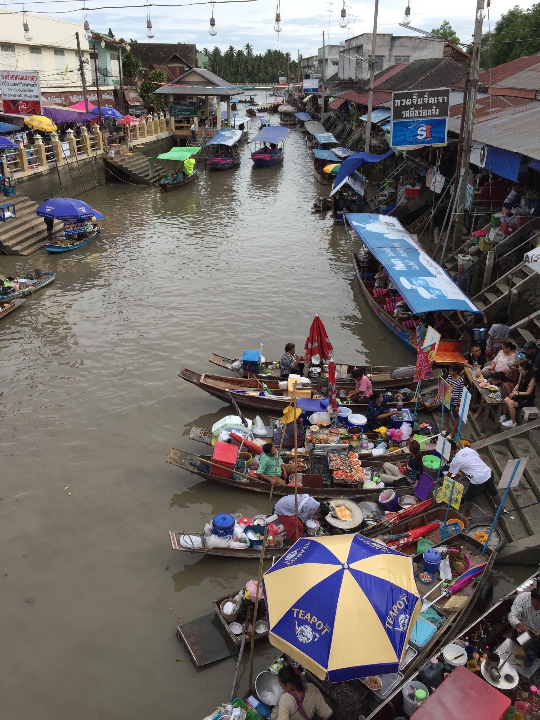 Visiting a floating market is one of "things you must do in Thailand ". Very special experience indeed!!