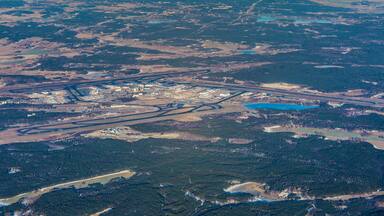 Stockholm Arlanda Airport, (ARN, ESSA) Sweden - aerial view during sunny day