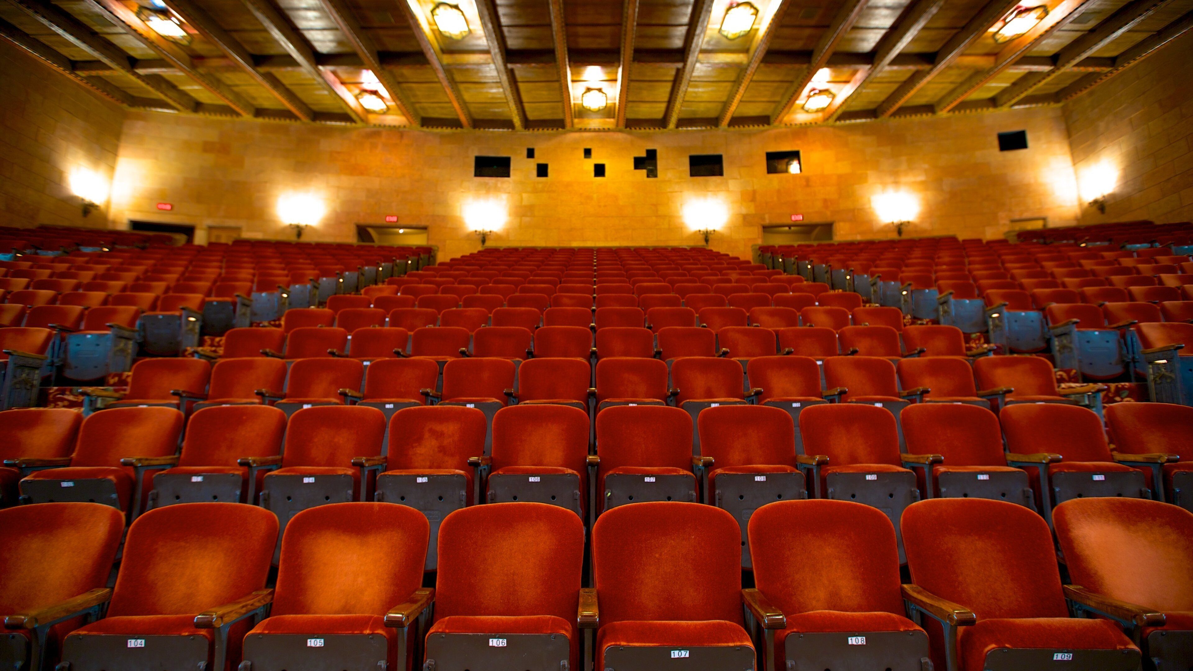 Hershey Theatre which includes theater scenes and interior views