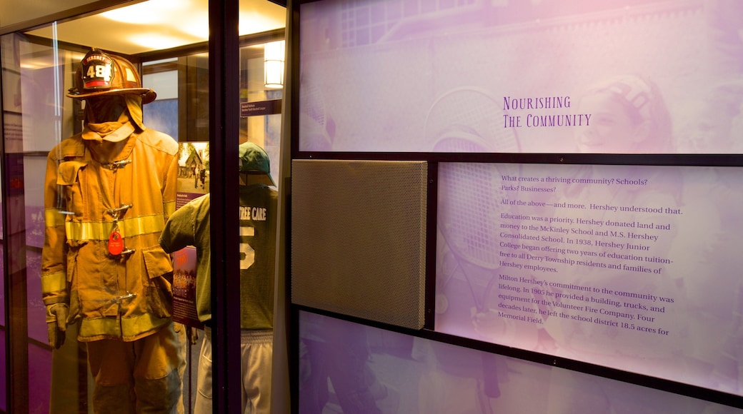 The Hershey Story Museum mostrando vistas interiores