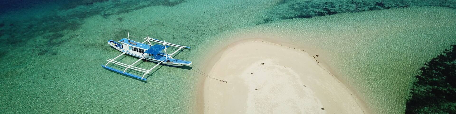 Aerial shot of Apulit Island in Taytay, Palawan, Phillippines