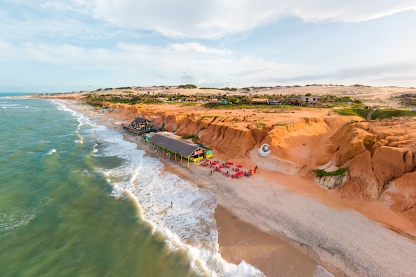 Aerial Image of Canoa Quebrada Beach, Aracati, Ceara, Brazil