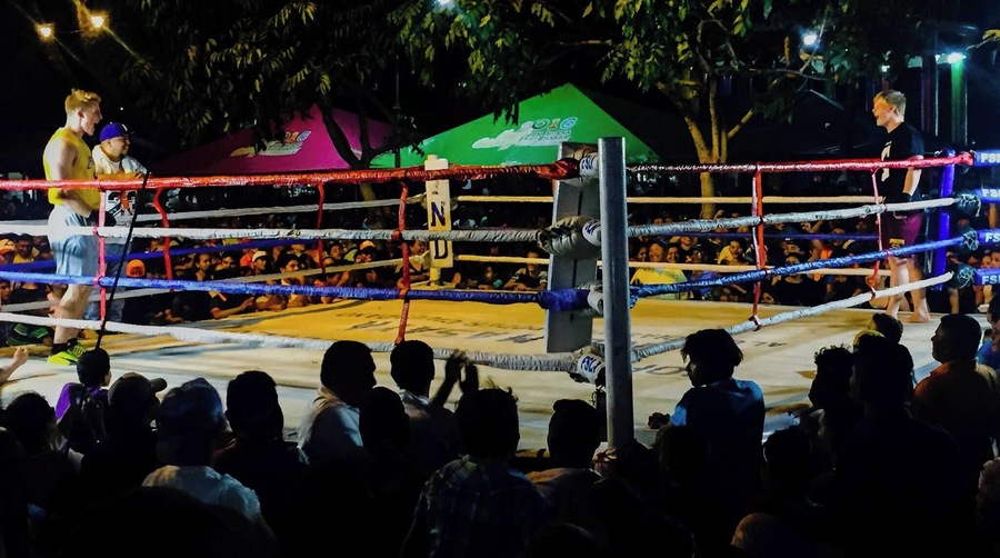 Our evening walk quickly evolved into an unexpected adrenaline rush when we stumbled across this moonlit outdoor boxing ring in Nicaragua. The energy of the locals created an adventure to remember at the annual Gladiadores de Masaya event. #Adventure