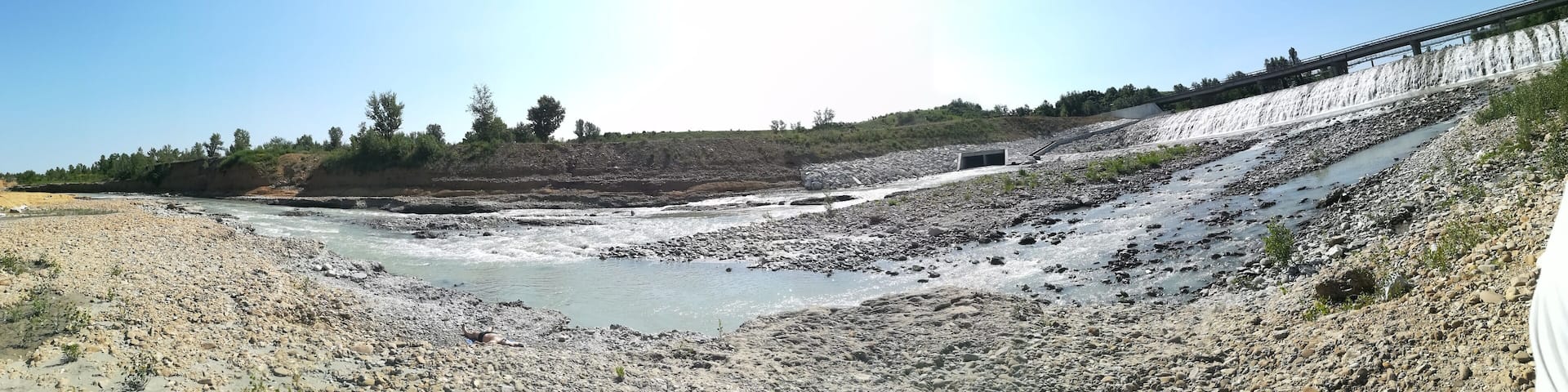 Fiume Secchia a Casalgrande, Provincia di Reggio Emilia.