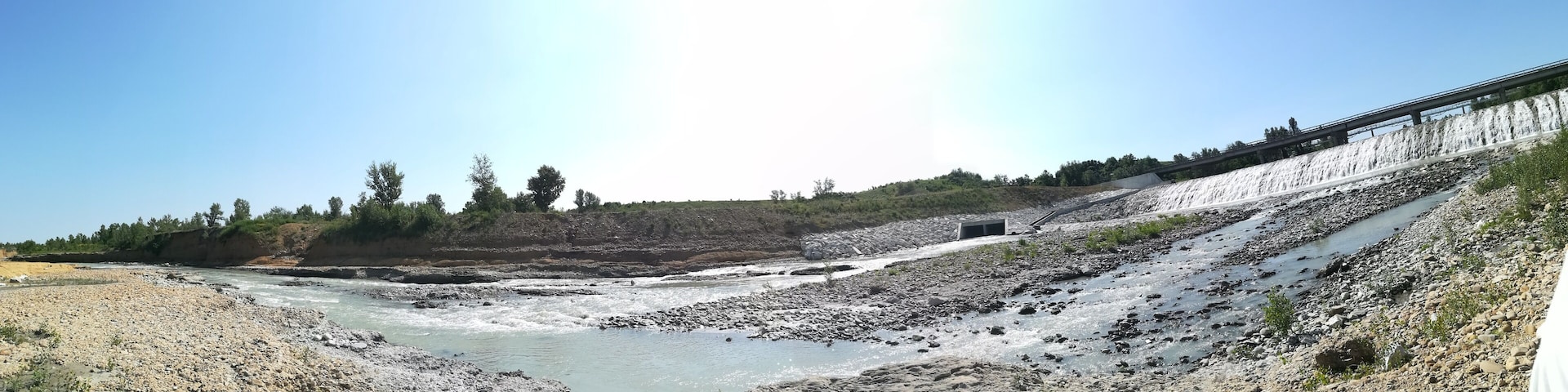 Fiume Secchia a Casalgrande, Provincia di Reggio Emilia.
