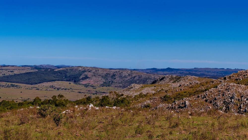 Panorámica de las sierras de Minas. Lavalleja, Uruguay