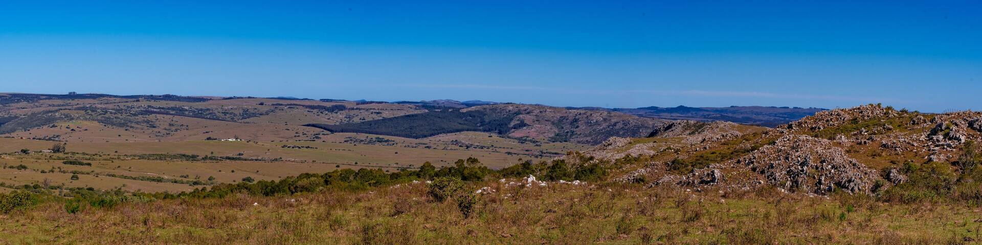 Panorámica de las sierras de Minas. Lavalleja, Uruguay