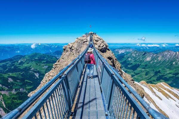 “Peak walk” is the worlds first suspension bridge that connects two mountain peaks. It’s located near the Glacier 3000 cable car station, at an altitude of nearly 3000m. Bring appropriate clothing since even during summer, it can be chilly and windy up there ! #bvsblue