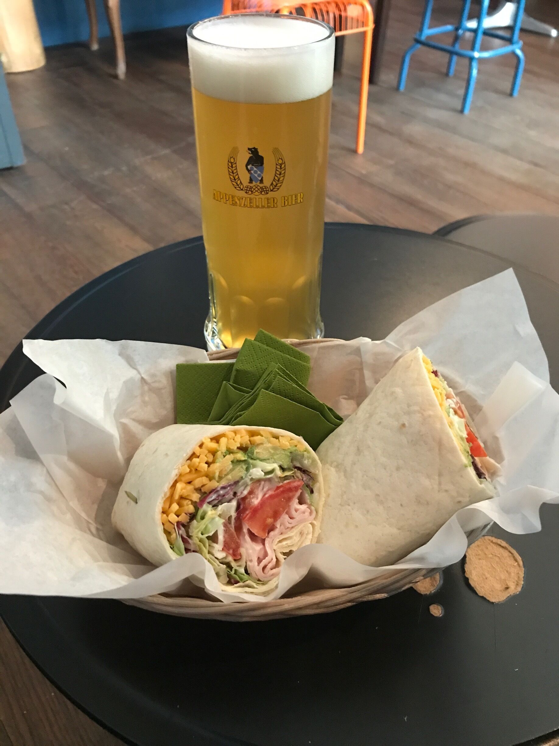 Get the turkey avocado wrap!