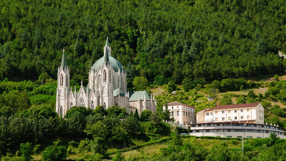 Castelpetroso, vista panoramica del santuario