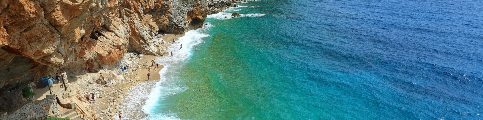 Pasjaca, the best beach in Europe 2019., near Dubrovnik travel destination, Adriatic sea, Croatia