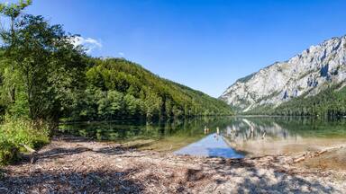 Lake Leopoldsteiner near Eisenerz in Styria, Austria
