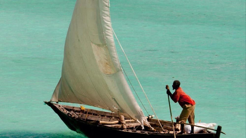 After weeks travelling across souther Africa a few days rest in Zanzibar, sandy beach cool drink and watching tge local fishermen