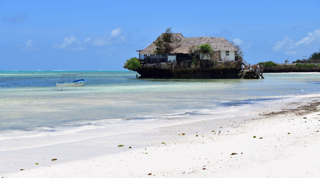 The Rock famous amazing location restaurant, Pingwe, Zanzibar, Tanzania, Africa