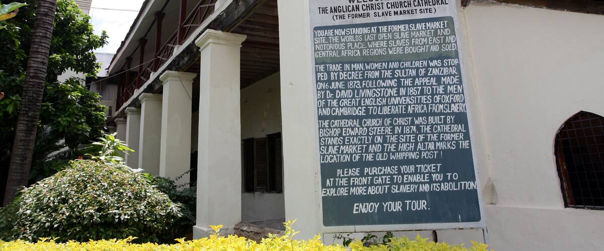 Slave Market which includes signage