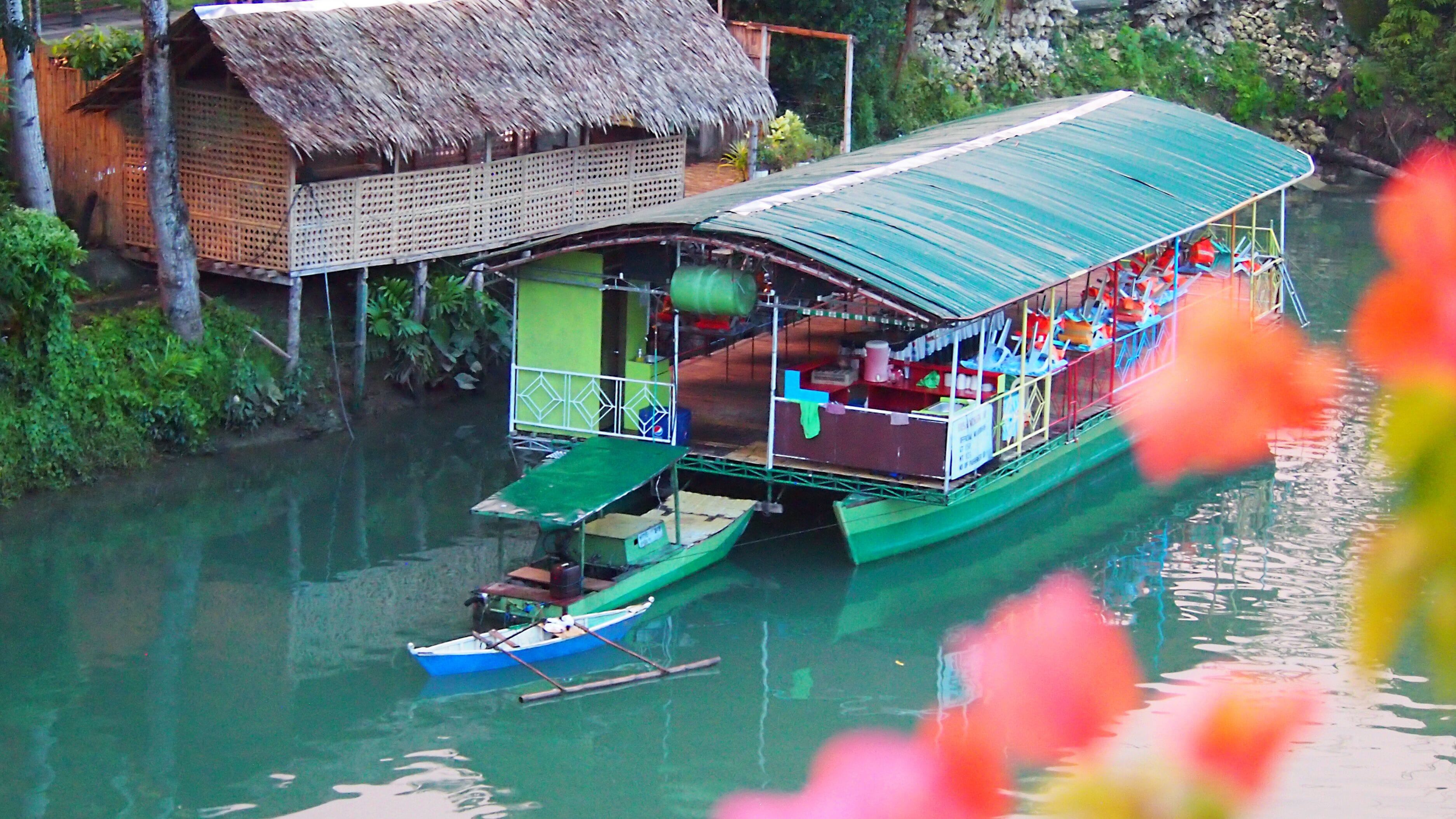 floating restaurants on Loboc River in Loboc village, Bohol, Philippines, Shutterstock ID 1153048559, Purchase Order: SP-1988, Order Number: SP-1988 Hotels.com Go Guide, Client/Licensee: Hotels.com, O